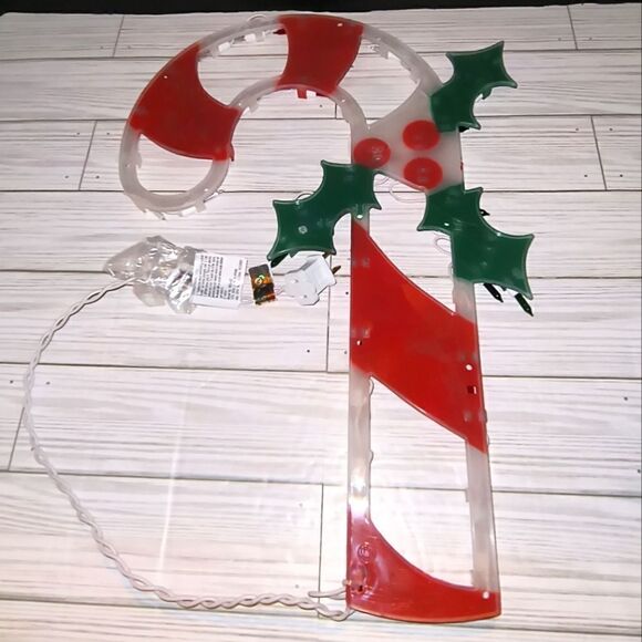 Vintage Christmas Holiday Impact Plastics Lighted Candy Cane Home Decor 18"in - Picture 5 of 10
